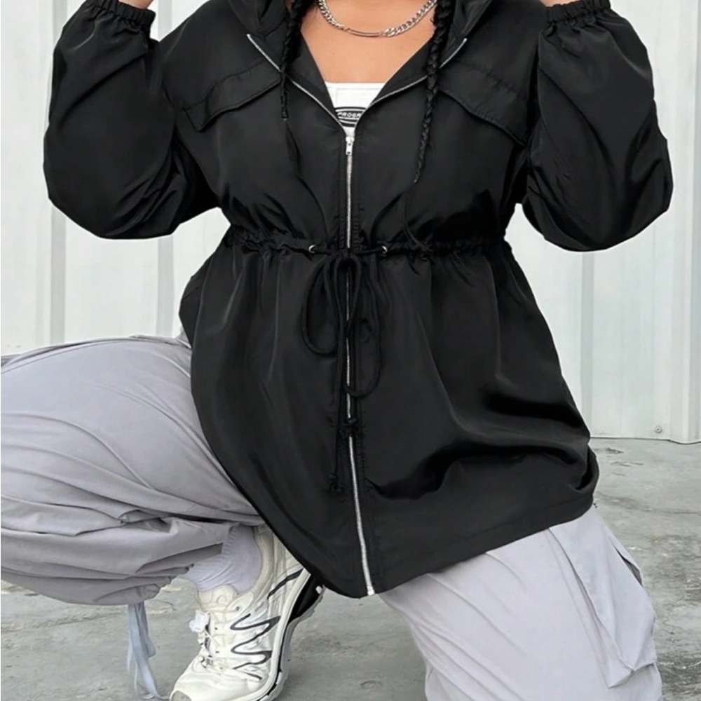 🎆 5 for 30$ 🎆 SHEIN Black Utility Jacket with Hood